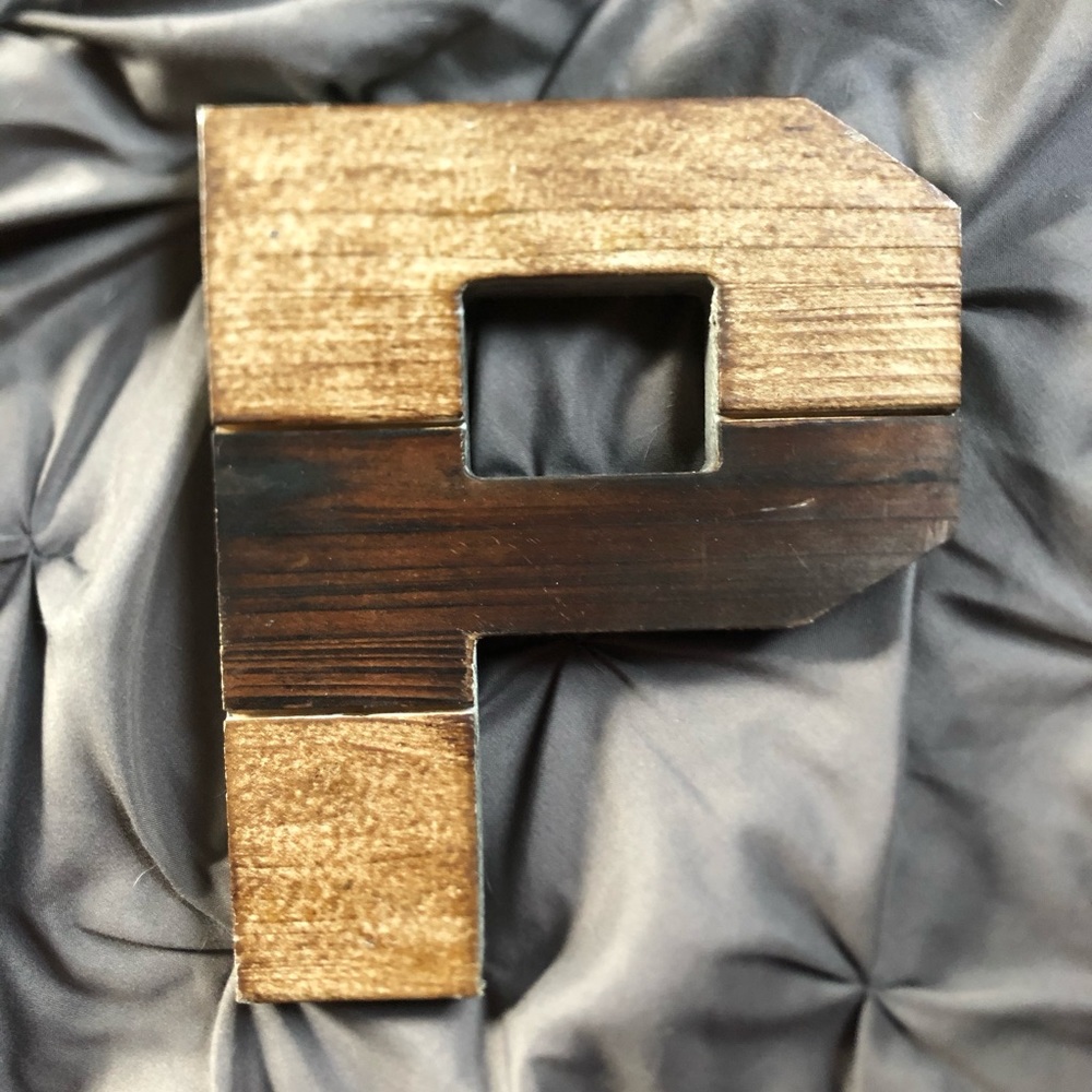 2 for $12! Rustic wooden letter P